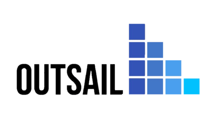 Outsail logo with blue gradient blocks representing data analysis and insights for SAP and digital transformation solutions.